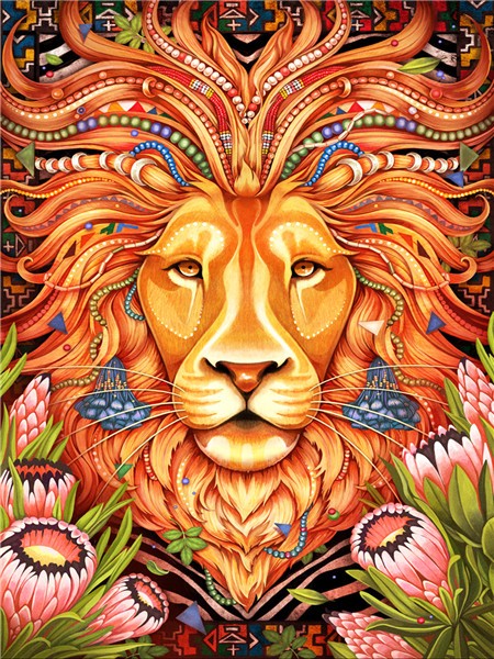 Алмазная мозаика картина стразами Сказочный лев, 30х40 см :: Подарки и хобби