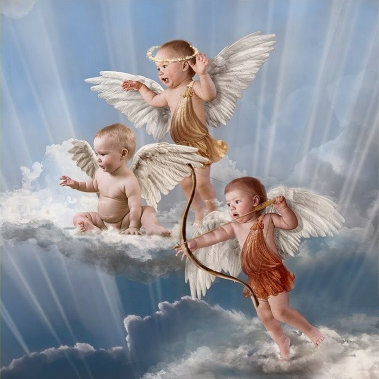 Алмазная мозаика картина стразами Три ангелочка, 30х40 см :: Подарки и хобби