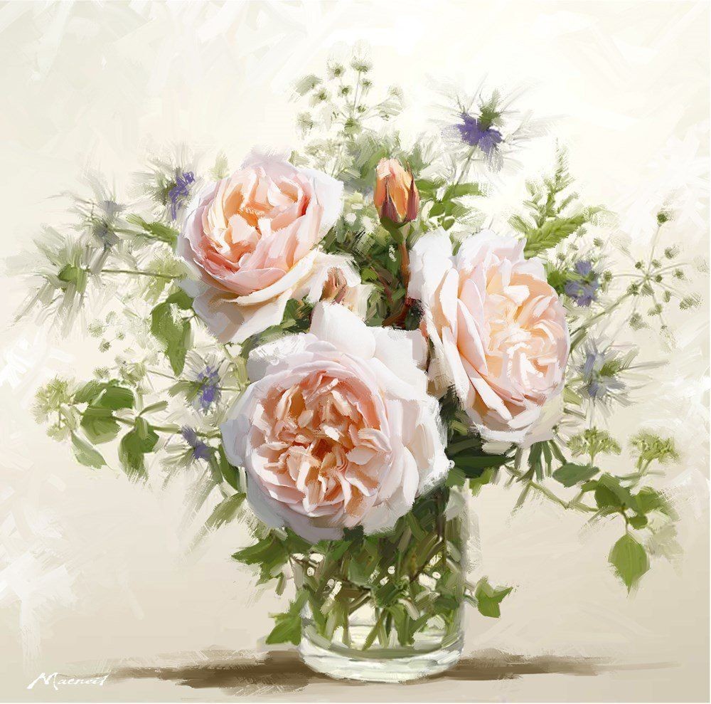 Алмазная мозаика картина стразами Натюрморт с розами, 30х40 см :: Подарки и хобби