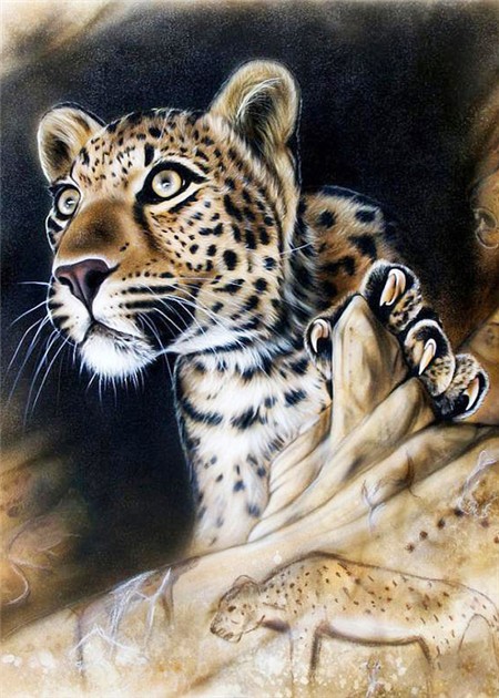 Алмазная мозаика картина стразами Леопард, 50х65 см :: Подарки и хобби