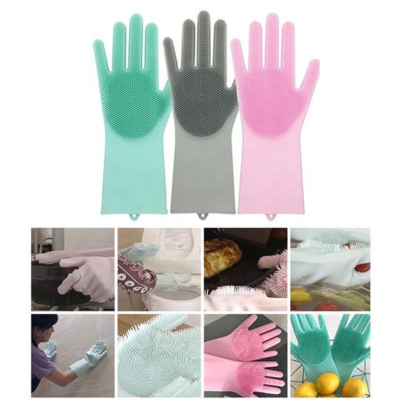 Многофункциональные силиконовые перчатки Magic Brush, 2 шт :: Товары для дома