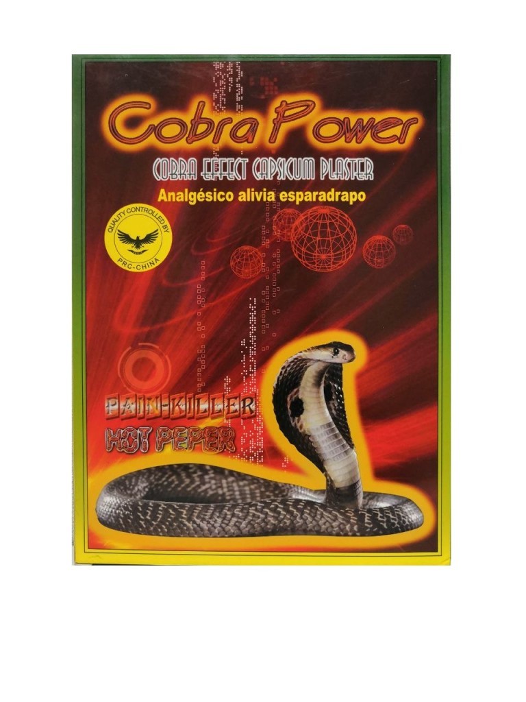 Пластырь с ядом кобры для лечения суставов Cobra Power, 15х10 см :: Красота и здоровье
