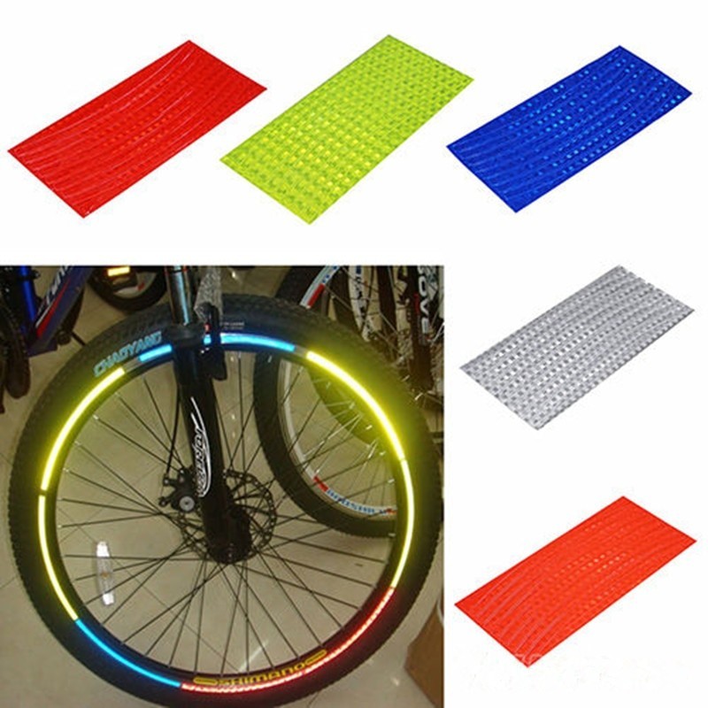 Светоотражающие люминесцентные наклейки для велосипеда, 8 шт :: Спорт и отдых
