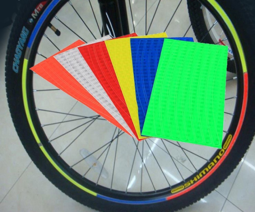 Светоотражающие люминесцентные наклейки для велосипеда, 8 шт :: Спорт и отдых
