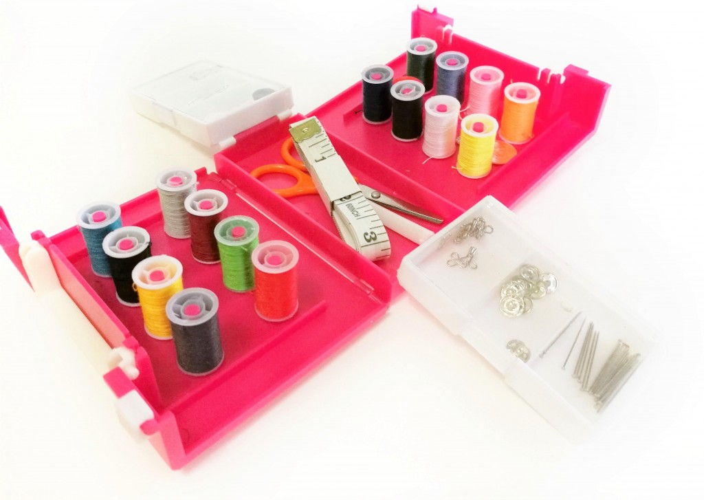 Компактный складной набор для шитья Super Mini Sewing Box, 11,5х5,5х9 см :: Товары для дома