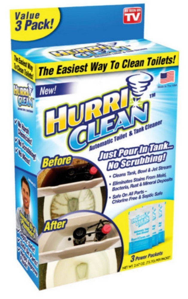 Пенящийся очиститель для унитаза Hurri Clean, 3 пакета :: Товары для дома
