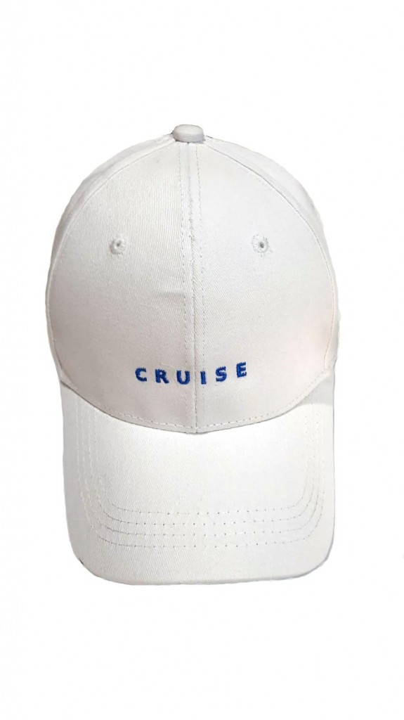 Бейсболка белая унисекс с вышивкой Cruise :: Товары для дома