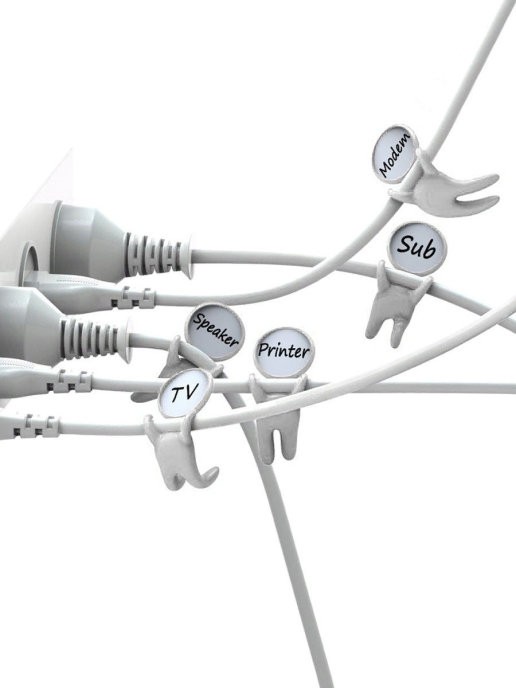 Держатели-маркеры для проводов Label your cable, 3 шт :: Товары для дома