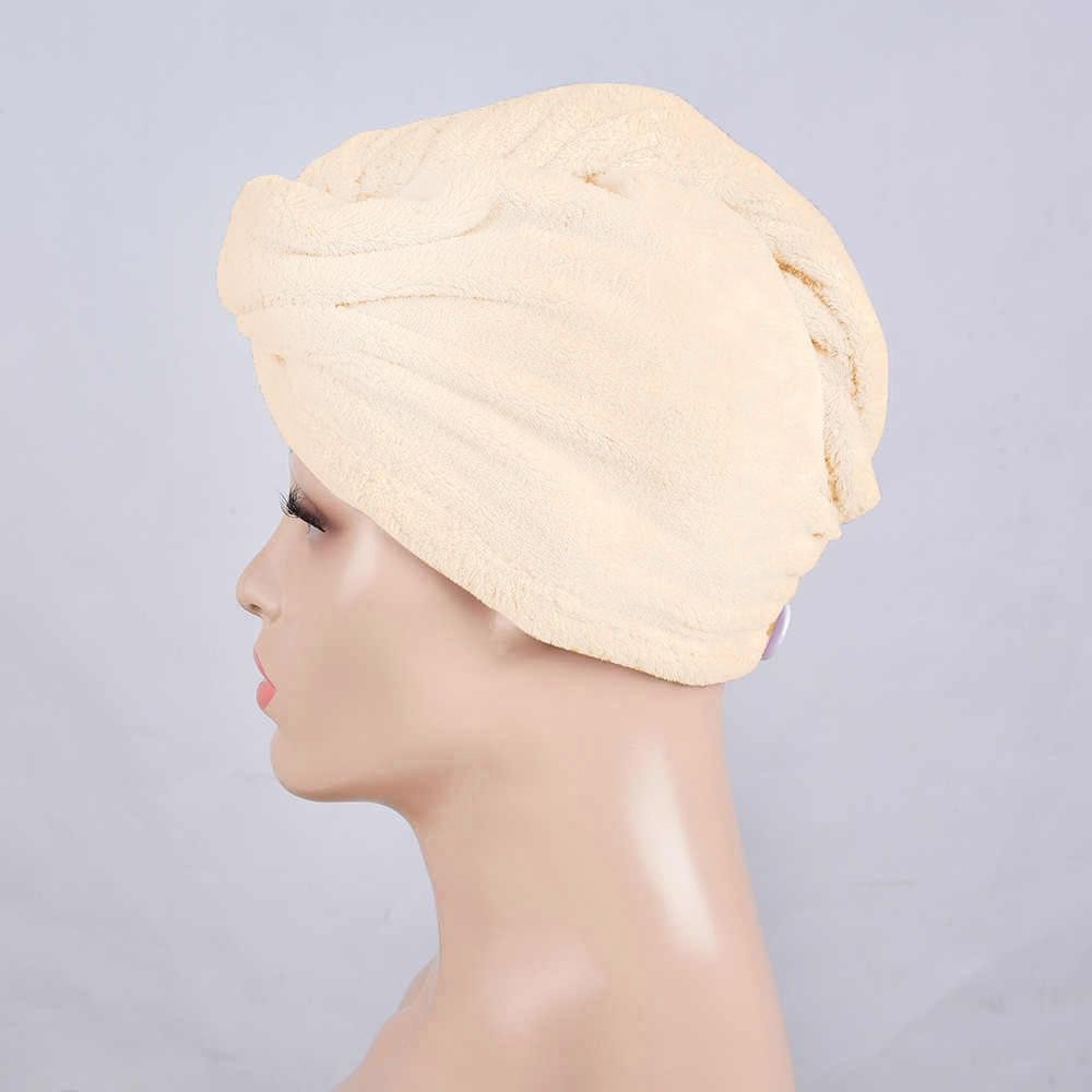 Махровое полотенце-тюрбан для сушки волос :: Товары для дома