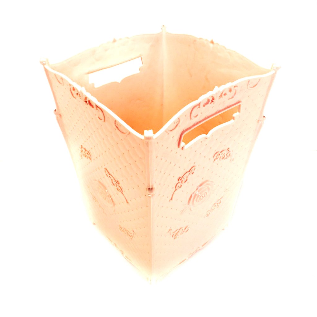 Пластиковая декоративная корзина с ручками, 18х18х25 см :: Товары для дома