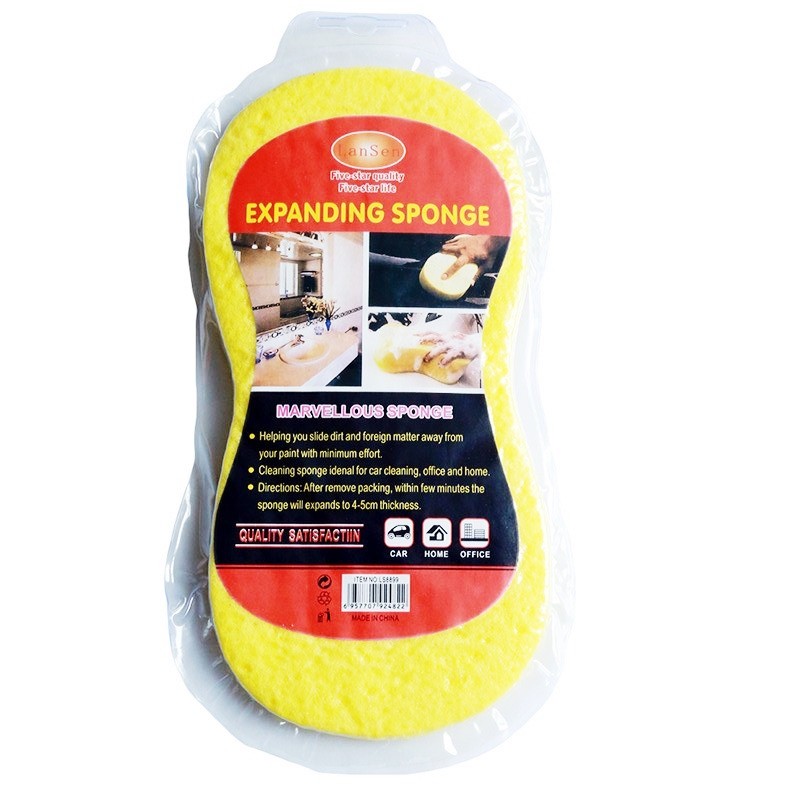 Увеличивающаяся чистящая губка Expanding Sponge, 22х11 см :: Товары для дома