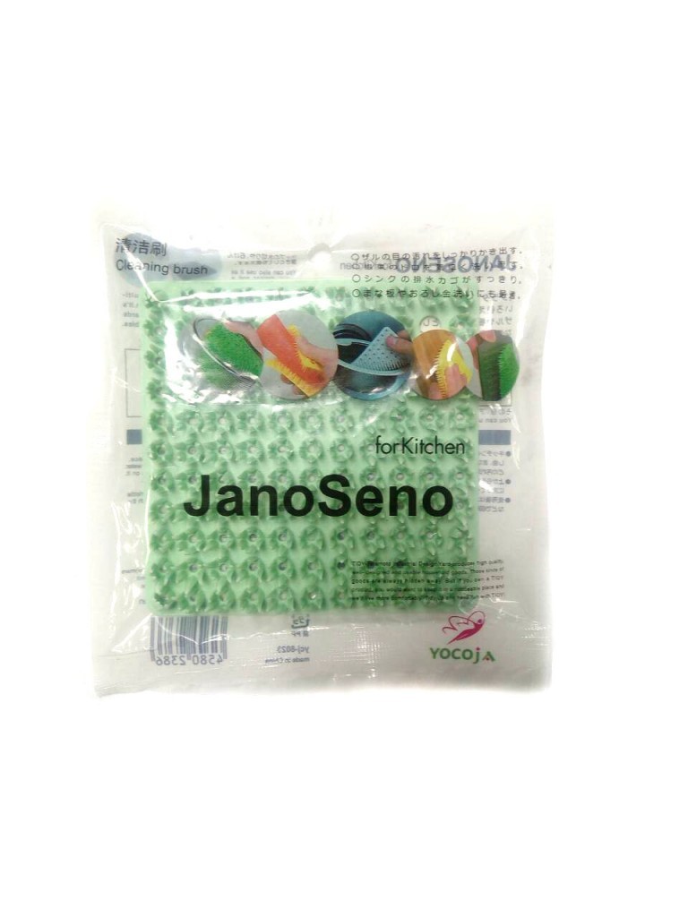 Универсальная полимерная губка со щетиной Janoseno, 10х10 см :: Товары для дома