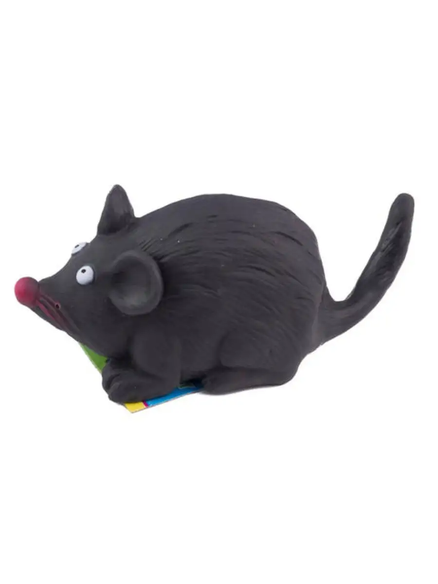Виниловая игрушка-пищалка для собак Испуганная Мышка, 15 см