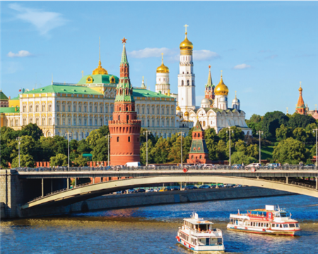 Алмазная мозаика картина стразами Московский Кремль, 40х50 см