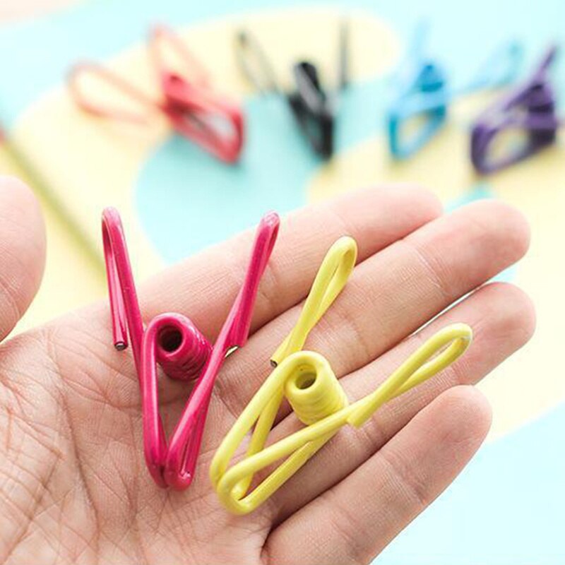 10pcs-Clothes-Pins-Laundry-Pegs-Towel-Clips-Colorful-PVC-Steel-Wire-Clips-Multi-purpose-Utility-Clips