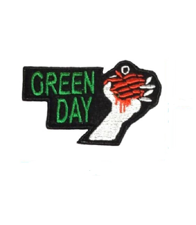 Нашивка на липучке Green Day, 9х6 см