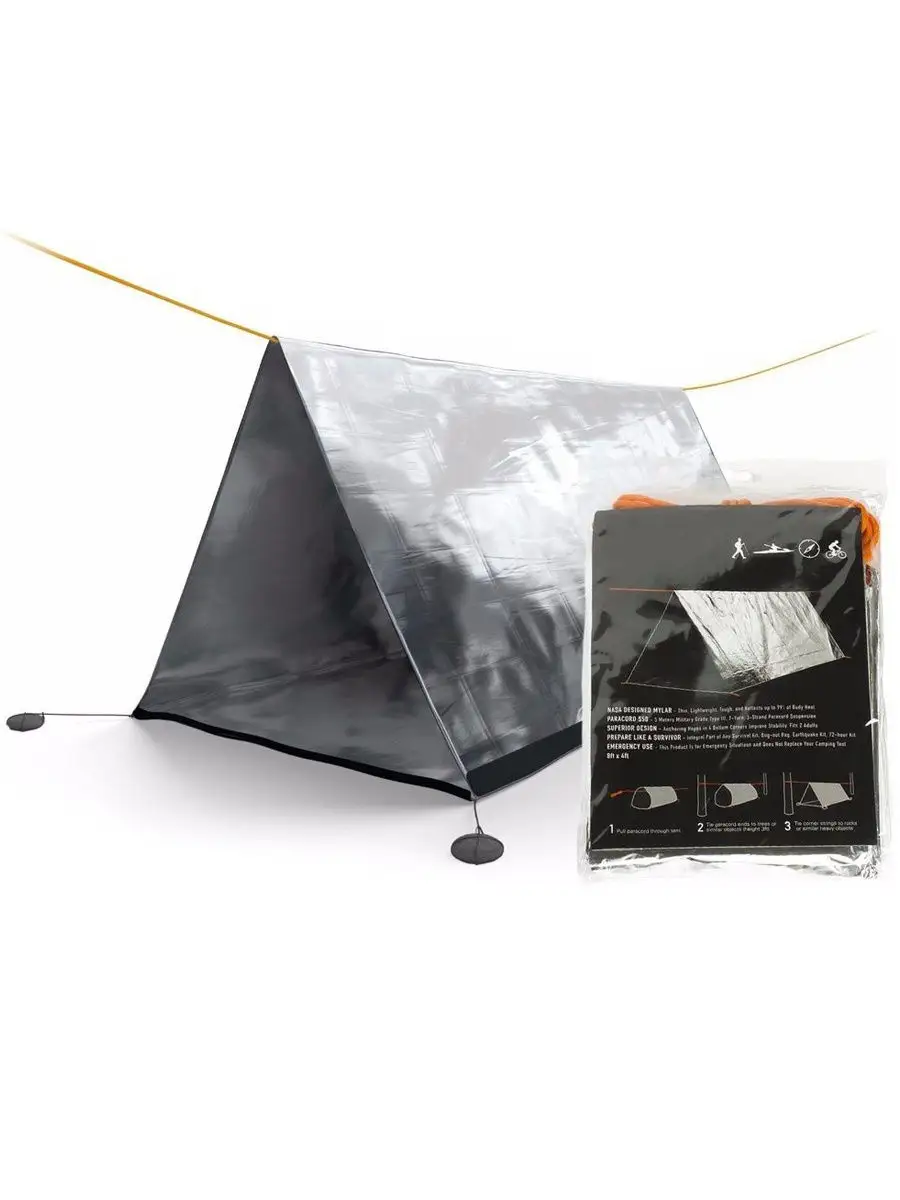 Аварийный тент-труба светоотражающий Emergency Tube Tent, 240x150x90 см