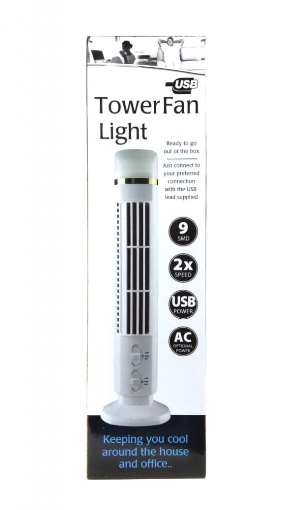 Настольный портативный вентилятор-башня  Usb Tower Fan Light