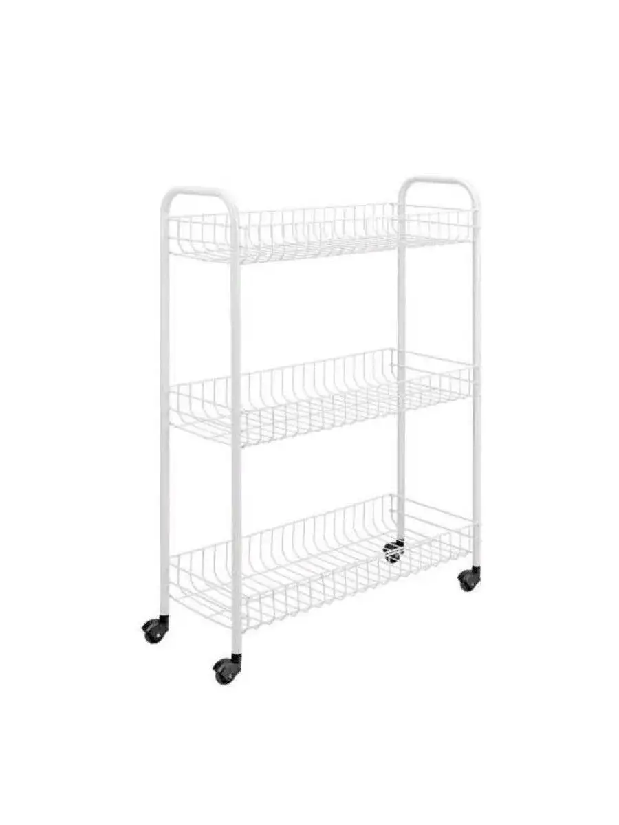Трёхуровневая этажерка на колёсиках Collect Rack,36х24х63 см