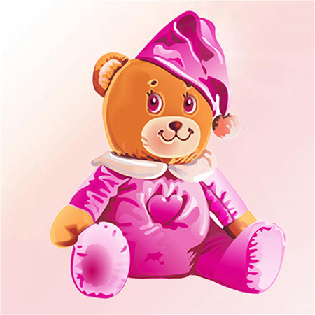 Алмазная мозаика картина стразами Игрушечный мишка, 20х20 см
