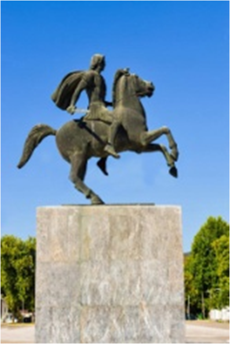 Алмазная мозаика картина стразами Памятник Александру Македонскому, 15х20 см