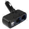 00018469 Авторазветвитель прикуривателя на 2A гнезда и 2 usb Olesson 1637