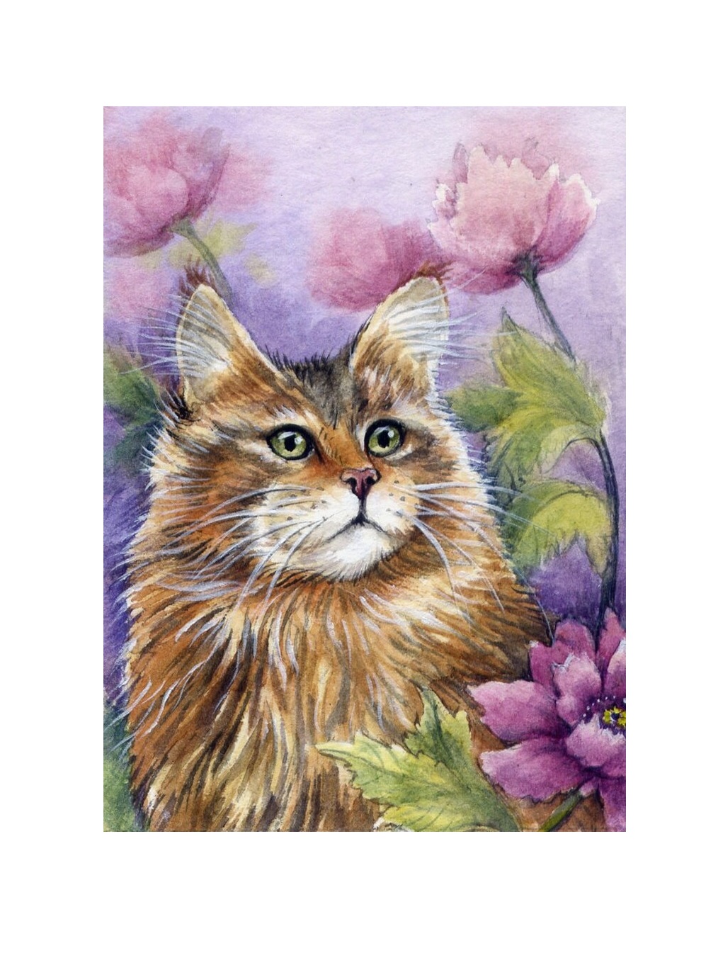 Алмазная мозаика картина стразами Кот, 15х20 см