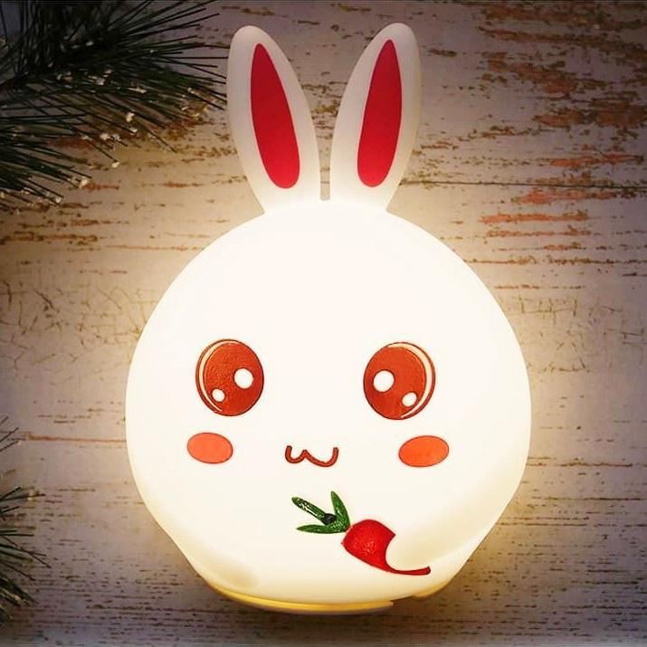 силиконовый_ночник_colorful_silicone_lamp_зайчик_с_морковкой_купить