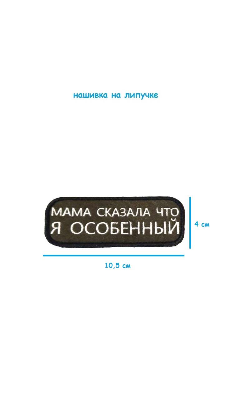Нашивка на липучке Я особенный, 10.5х4 см