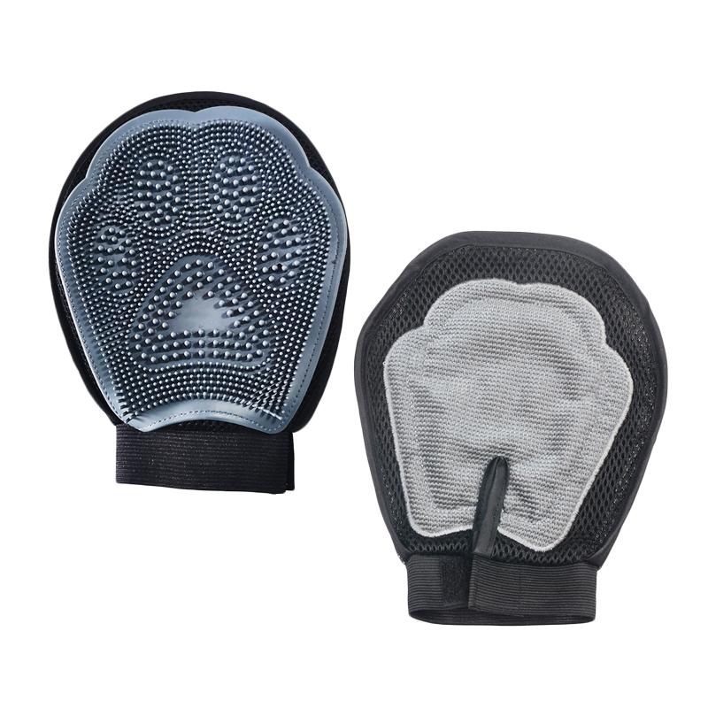 варежка_для_груминга_3_в_1_grooming_glove_лапка_серая