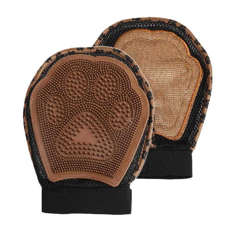 варежка_для_груминга_3_в_1_grooming_glove_лапка_коричневая