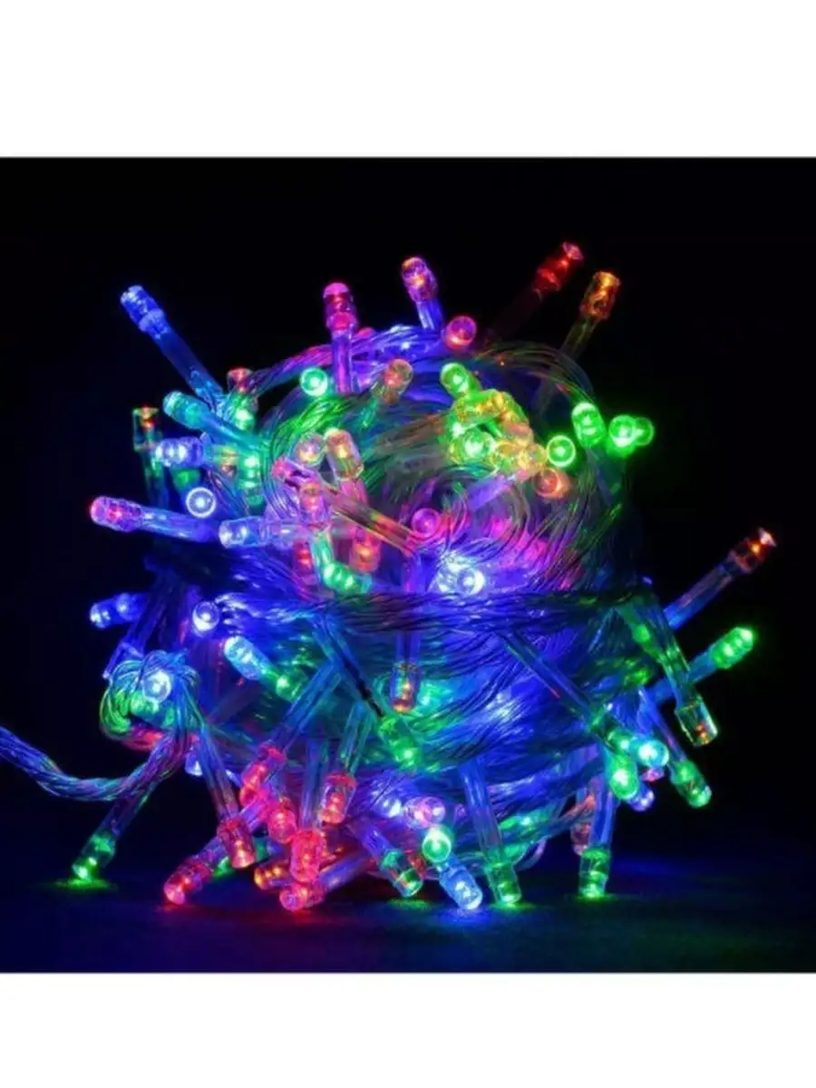 Новогодняя светодиодная гирлянда 100 LED лампочек, 2 шт
