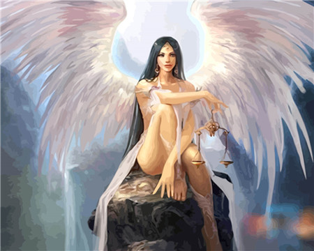 Алмазная мозаика картина стразами Девушка - ангел, 30х40 см