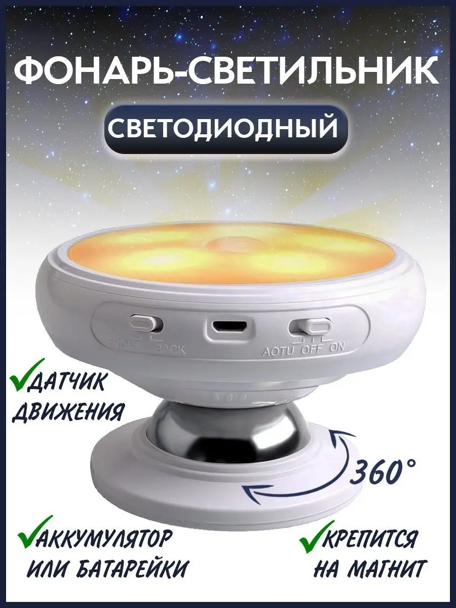 Бытовой фонарь на магните