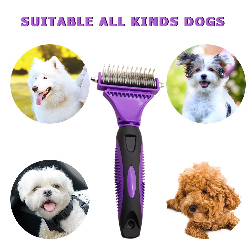 Pet-Hair-Removal-Comb-Double-sided-Brush-Cat-Dog-Durable-Pro-Grooming-Brush