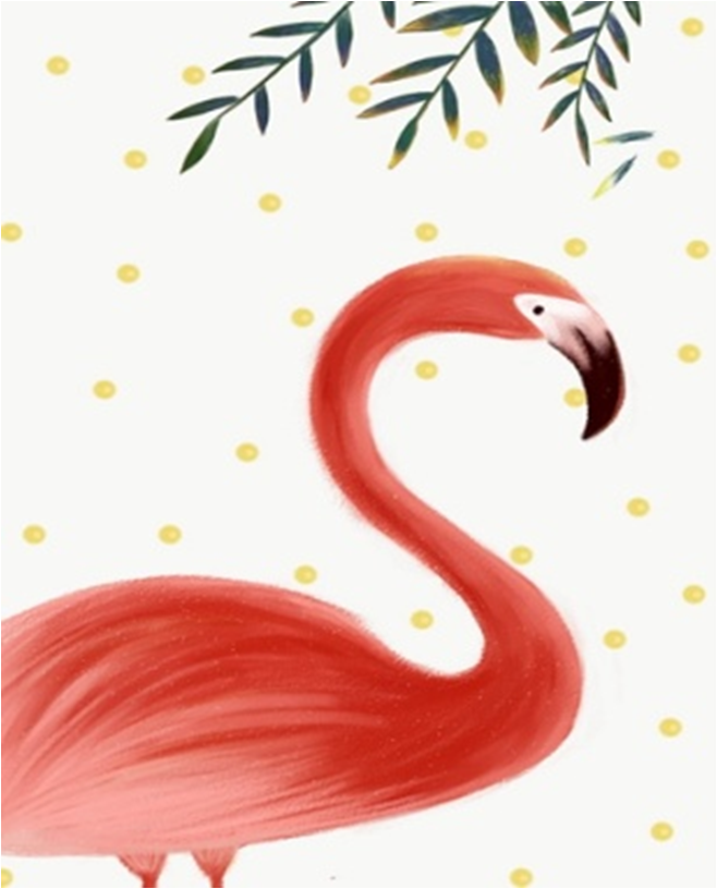 Алмазная мозаика картина стразами Розовый фламинго, 15х20 см