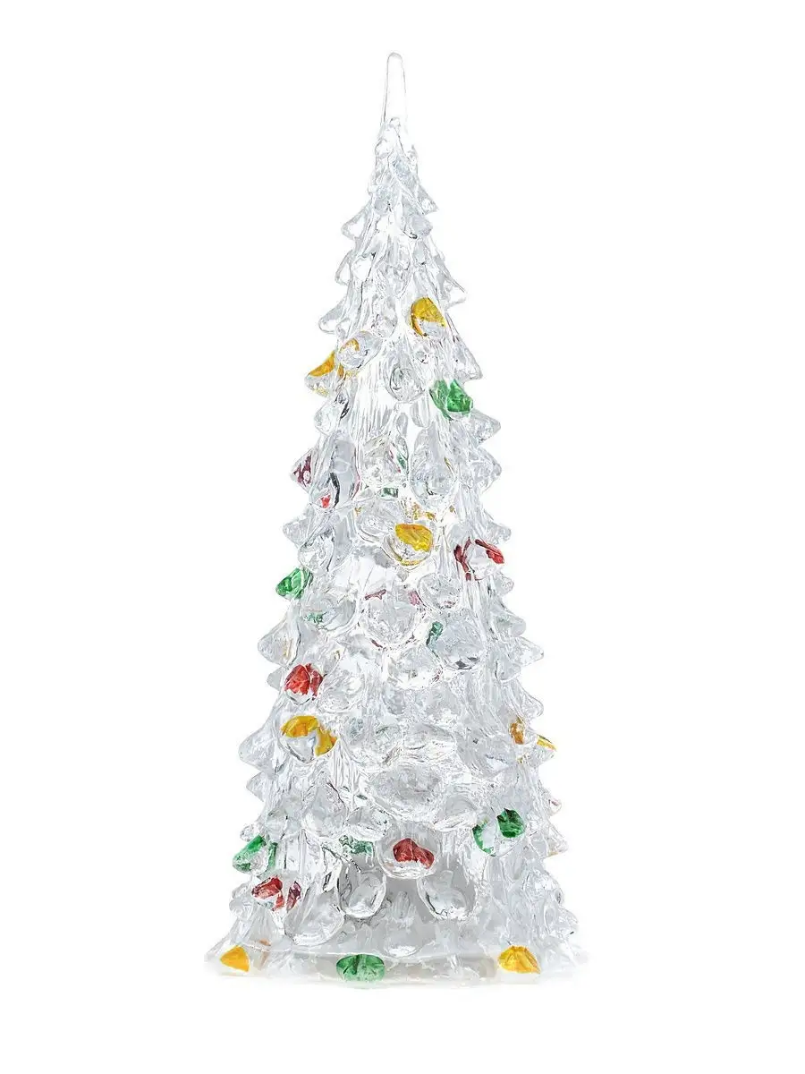 Светящаяся светодиодная ёлочка с шишками Marry Christmas 16 см.
