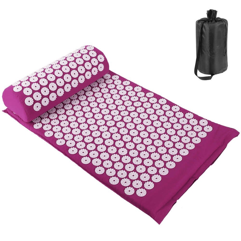 акупунктурный_массажный_комплект_из_коврика_и_валика_acupressure_mat_фуксия акупунктурный_массажный_комплект_из_коврика_и_валика_acupressure_mat_фуксия