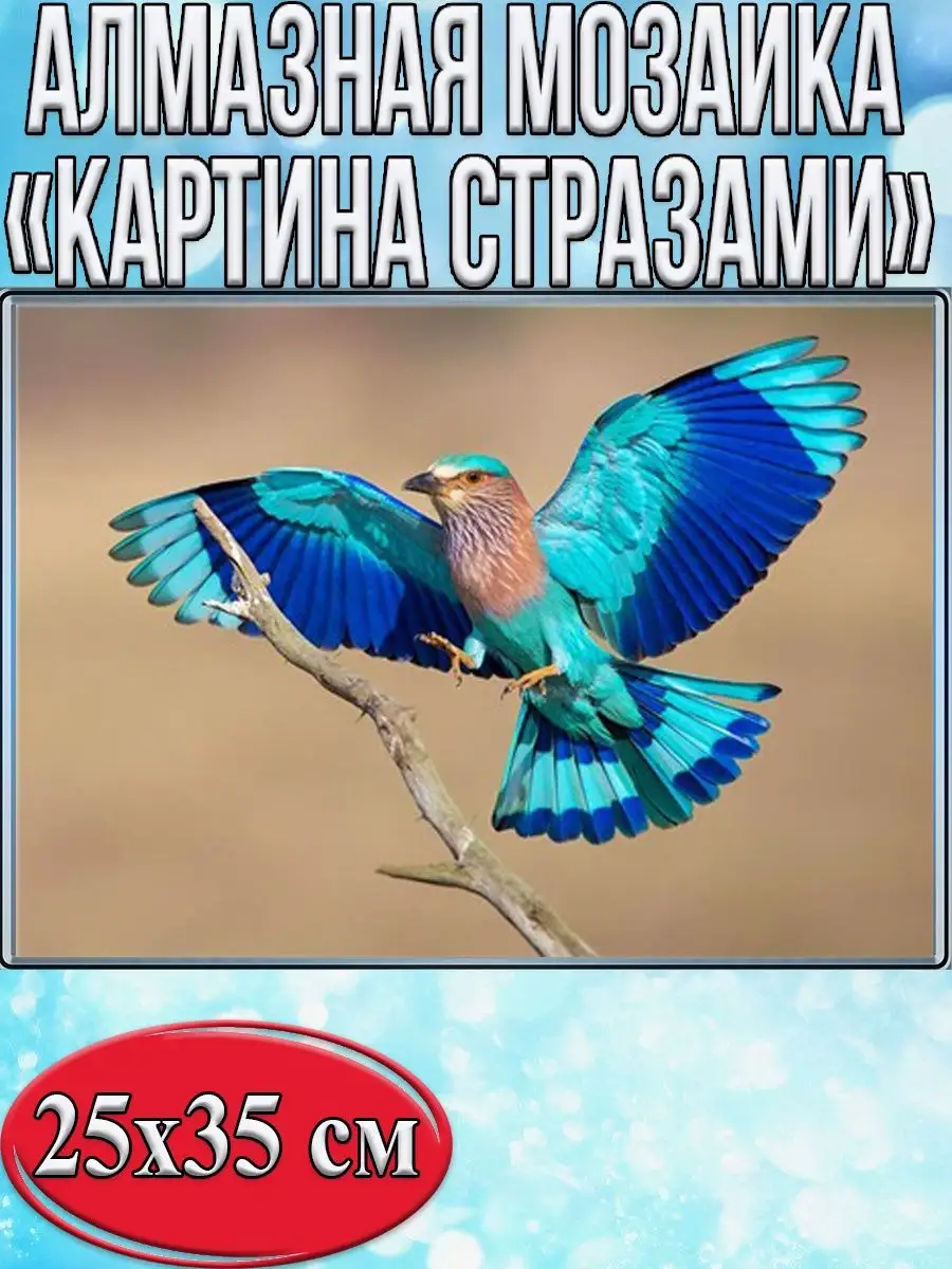 Алмазная мозаика картина стразами Сизоворонка, 30х40 см
