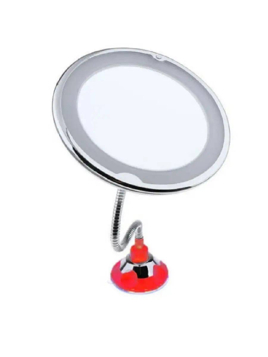 00021661 Косметическое зеркало на вакуумной присоске и подсветкой My Fold Jin Ge Mirror