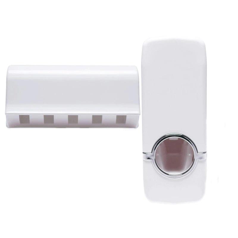 дозатор_для_зубной_пасты_с_держателем_для_зубных_щеток_цвет_белый