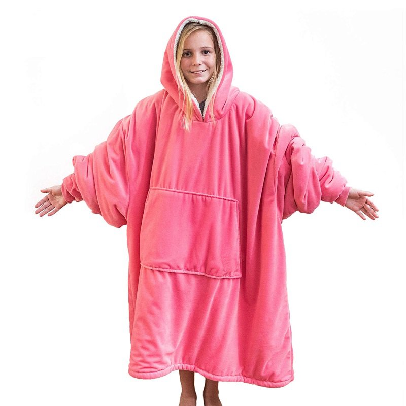 толстовка_плед_с_капюшоном_huggle_hoodie_розовая