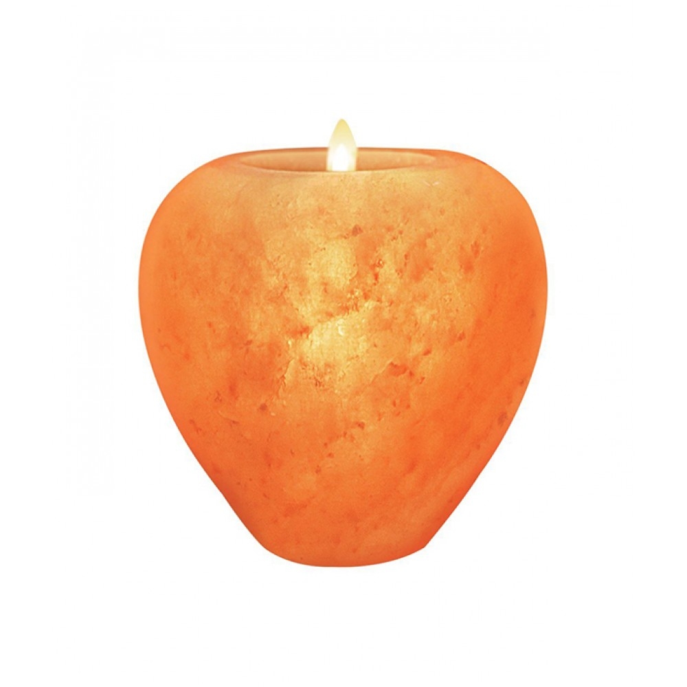 Солевой подсвечник для чайной свечи Ваза Himalayan Salt Candle Holder Vas