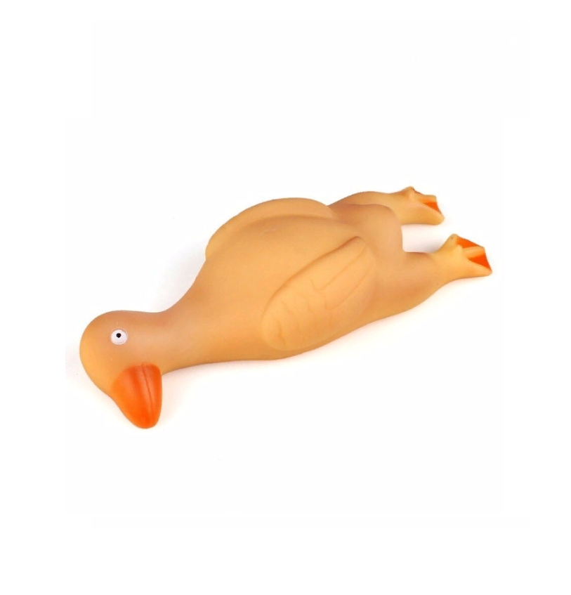 Виниловая игрушка-пищалка для собак Утка, 16 см
