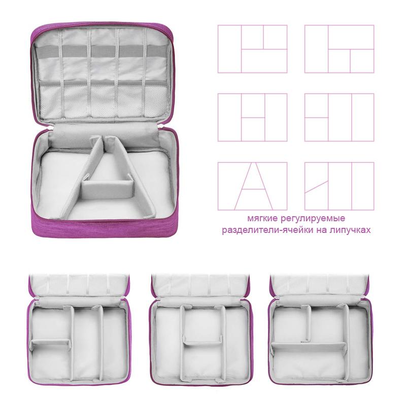 сумка_органайзер_для_проводов_travel_digital_pouch_фиолетовый