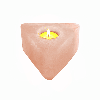 Солевой подсвечник Треугольник Himalayan Salt Candle Holder Triangle Shape