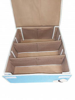 00017512 Складной короб для хранения с бантиком, 31х35х13 см