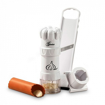 Мельница для чеснока DELIMANO BRAVA  GARLIC CUTTER 4 в 1