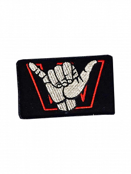 00057877 Нашивка на липучке W, 9х5.5 см