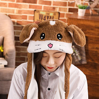 00028075 Светодиодная шапка с подвижными ушками Зайчик